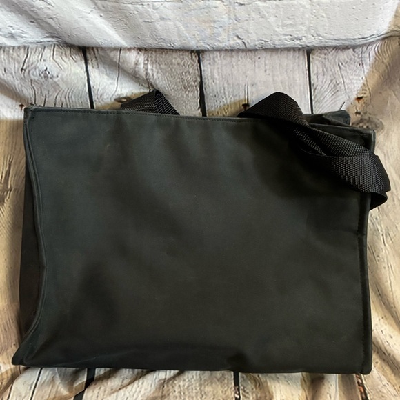 Lands’ End Women’s Basic‎ Black Canvas Zipper Hand Tote Shoulder Bag Please Read - Picture 1 of 8